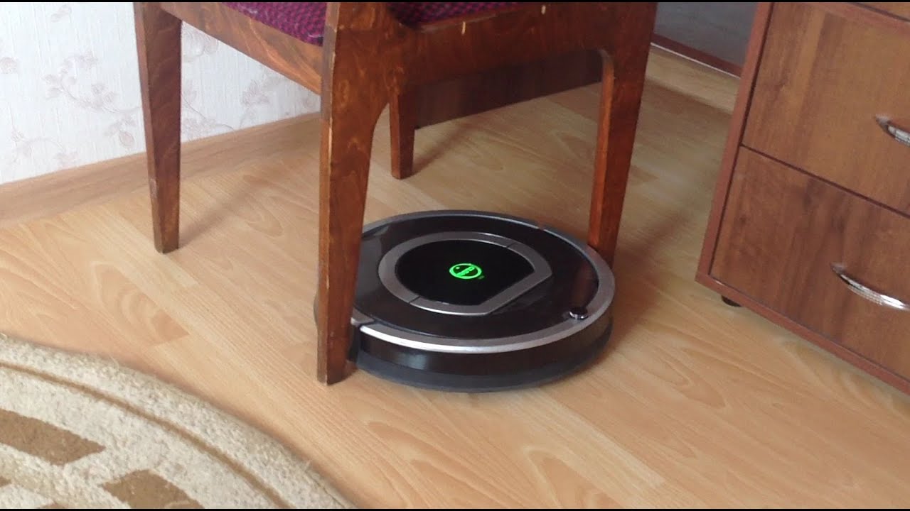 Робот-пылесос iRobot Roomba 780 уборка в помещении с препятствиями.Part3