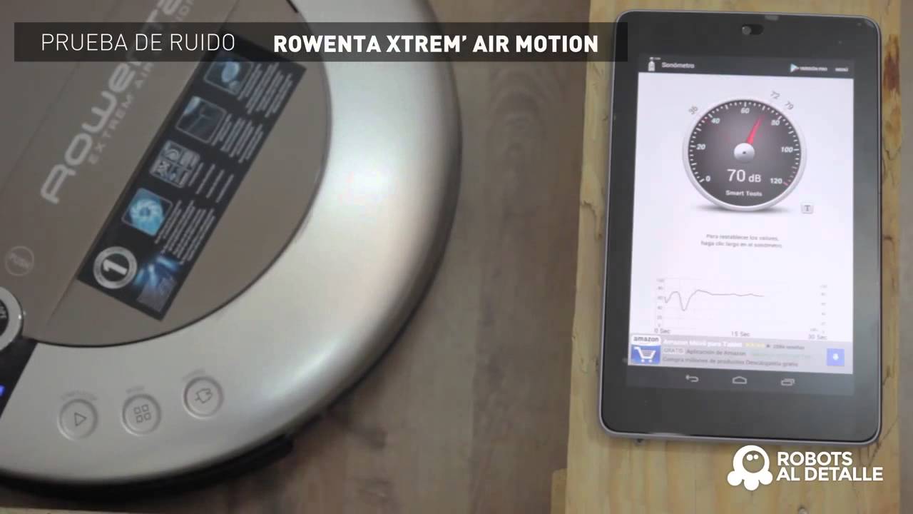 Робот-пылесос Rowenta Extrem´Air Motion тест уровня шума
