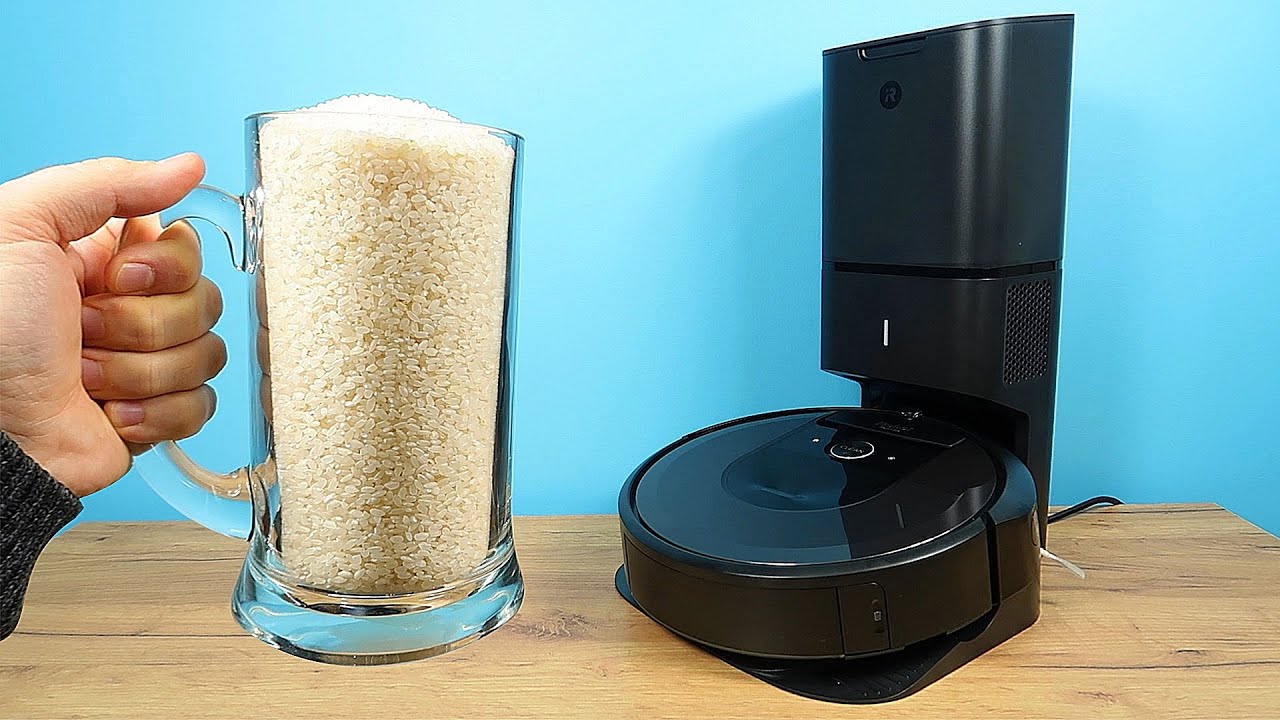 Сможет ли iRobot Roomba i7+ убрать 1 КГ риса БЕЗ замены пылесборника?